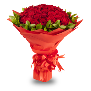 Red rose bouquet wrapped elegantly for same-day online flower delivery in Amman Jordan